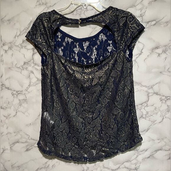 Zara Trafaluc Scoop Neck Lace Top Size S - Picture 6 of 6